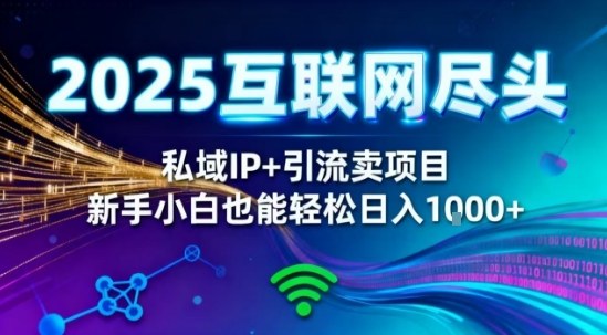2025网创尽头王炸项目！私域IP+精准引流，新手小白在家躺賺日入1k，零经验也能上手【揭秘】-chywc