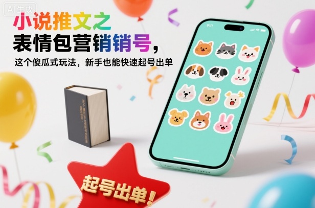 小说推文之表情包营销号，这个傻瓜式玩法，新手也能快速起号出单-chywc