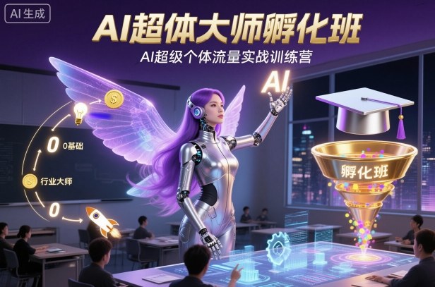 AI超体大师孵化班，AI超级个体流量实战训练营-chywc