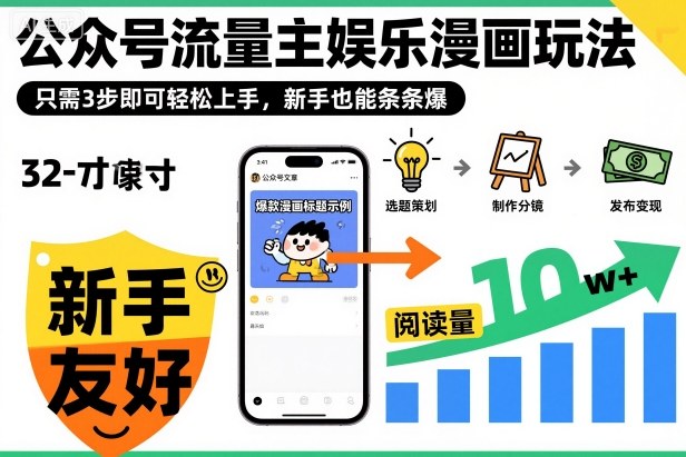 ‍‬⁢‍⁡‍‍⁡​⁣⁤‍‬⁡⁣⁢​⁣‍⁣‌‌⁢​⁡⁡‌​⁢⁣⁢​⁢‌​⁣‬​⁣‬‬⁣⁢​⁢⁣公众号流量主娱乐漫画玩法，只需3步即可轻松上手，新手也能条条爆-chywc
