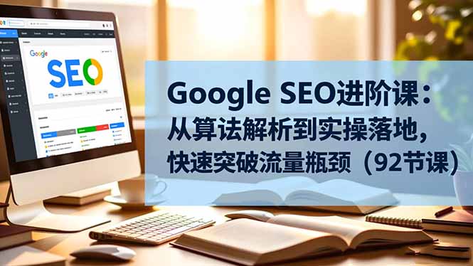 Google SEO进阶课：从算法解析到实操落地，快速突破流量瓶颈(92节课-chywc