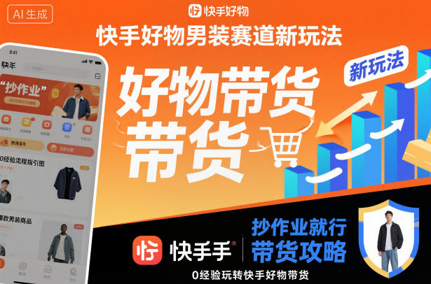 快手好物男装赛道新玩法，抄作业就行，0经验玩转快手好物带货-chywc