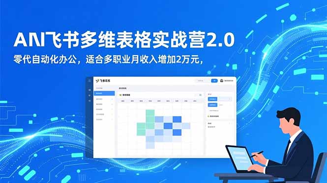 AI+飞书多维表格实战营2.0：零代码自动化办公，适合多职业月收入增加2万元-chywc