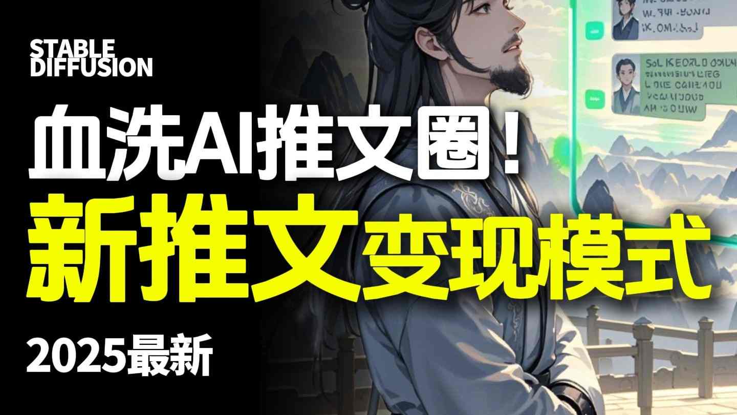 最新AI动态电影漫画小说推文，全流程实操教学，小白也能月入1W+-chywc