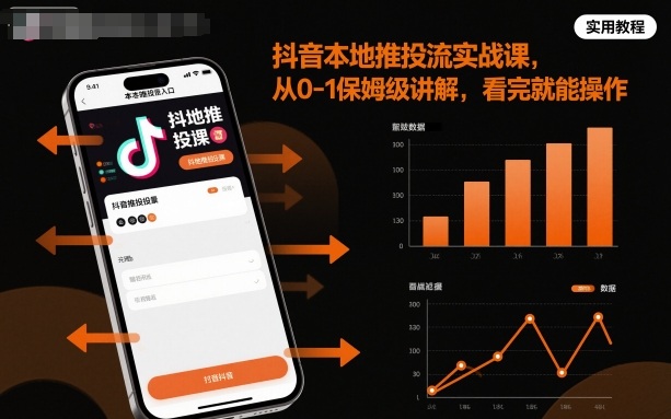 抖音本地推投流实战课，从0-1保姆级讲解，看完就能操作-chywc