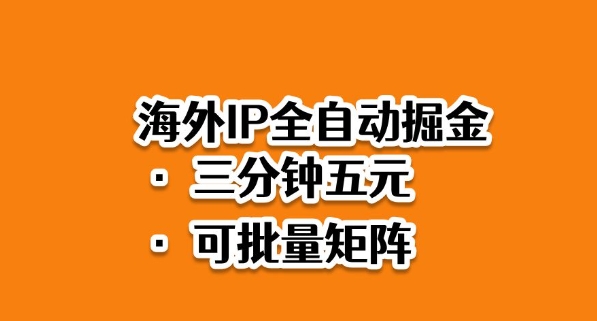 海外ip全自动掘金，2025必做蓝海项目，3分钟落地，矩阵直接开干【揭秘】-chywc