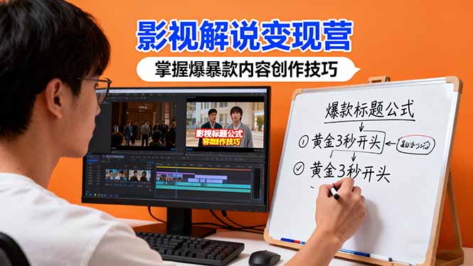 影视解说变现营：通过30+实战案例爆款内容创作技巧，掌握影视解说盈利密码-chywc