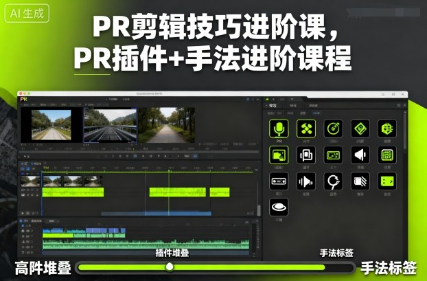 PR剪辑技巧进阶课，PR插件+手法进阶课程-chywc