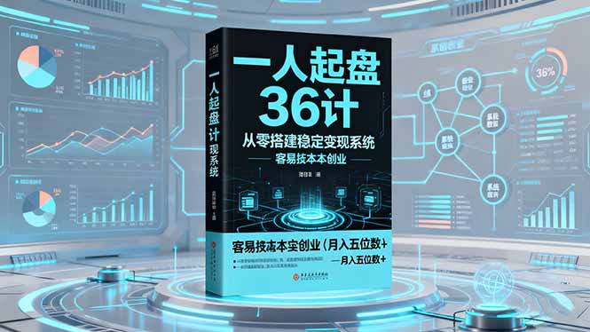 一人起盘36计：从零搭建稳定变现系统，实现低成本创业，月入五位数+-chywc