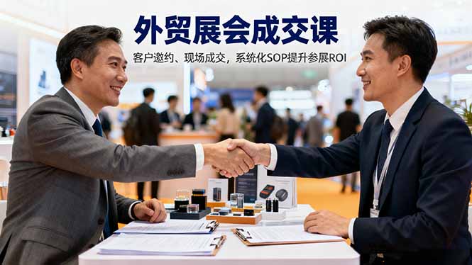 外贸展会成交课，含目标制定、客户邀约、现场成交，系统化SOP提升参展ROI-chywc