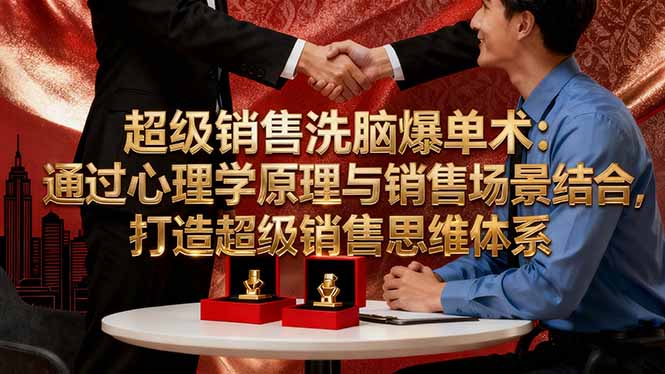 超级销售洗脑爆单术：通过心理学原理与销售场景结合,打造超级销售思维体系-chywc