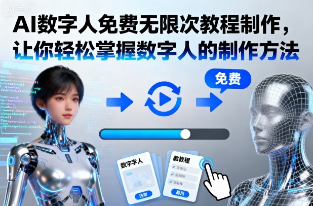 AI数字人免费无限次教程制作，让你轻松掌握数字人的制作方法-chywc