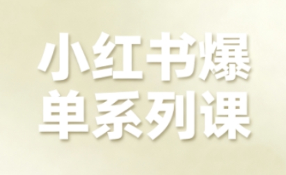 小红书爆单系列课，聚焦小红书电商全链路增长-chywc