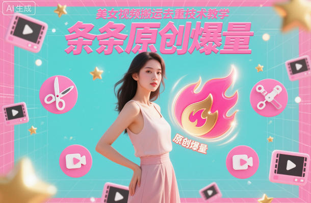 美女视频搬运去重技术教学，条条原创爆量-chywc