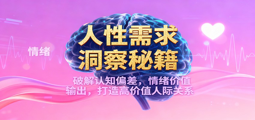人性需求洞察秘籍，破解认知偏差，情绪价值输出，打造高价值人际关系-chywc