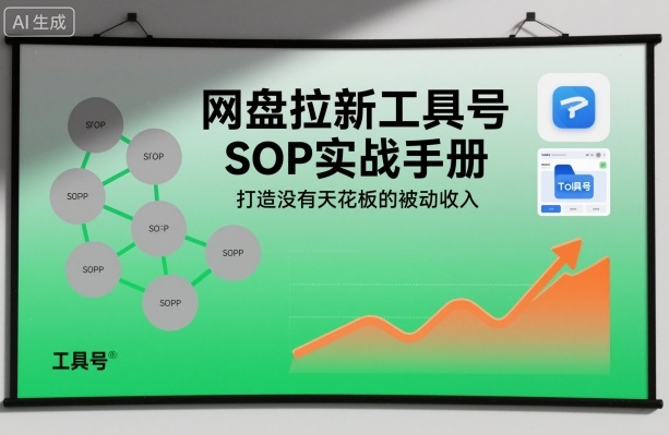 网盘拉新工具号SOP实战手册，打造没有天花板的被动收入-chywc