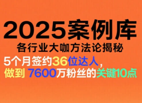 2025案例库，收录各行业大咖的方法论，各行业大咖方法论揭秘-chywc