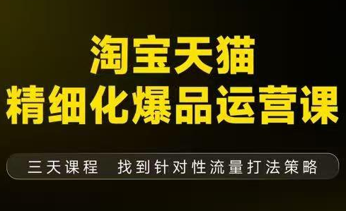 猫课子幽·淘宝天猫精细化爆品运营【音频+字幕+文档】(9月12-14杭州线下课)-chywc