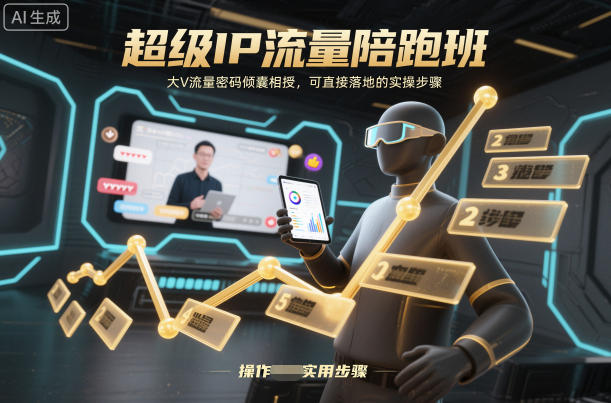 超级IP流量陪跑班，大V流量密码倾囊相授，可直接落地的实操步骤-chywc