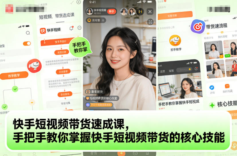 快手短视频带货速成课，手把手教你掌握快手短视频带货的核心技能-chywc