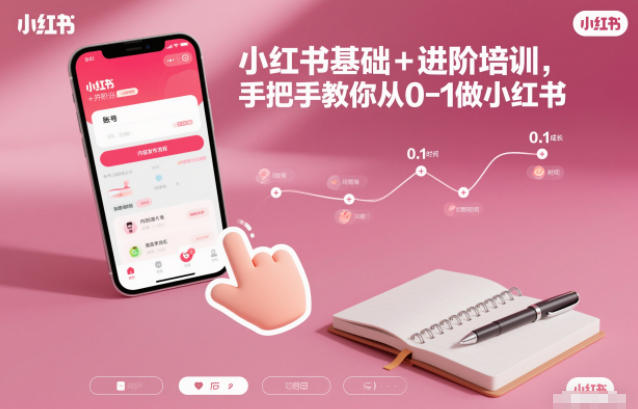 小红书基础+进阶培训，手把手教你从0-1做小红书-chywc