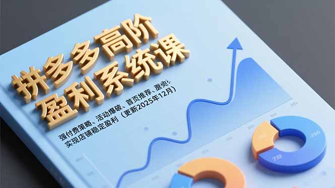 拼多多高阶盈利系统课，强付费策略、活动爆破、首页推荐，实现店铺稳定盈利(更新12月-chywc