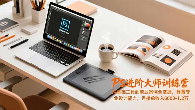 PS进阶大师训练营，从基础工具到商业案例全掌握，具备专业设计能力，月接单收入6000-1.2万-chywc