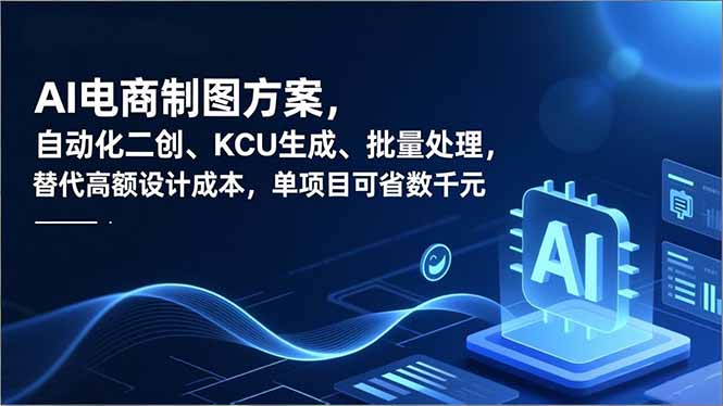AI电商制图方案，自动化二创、SKU生成、批量处理，替代高额设计成本，单项目可省数千元-chywc