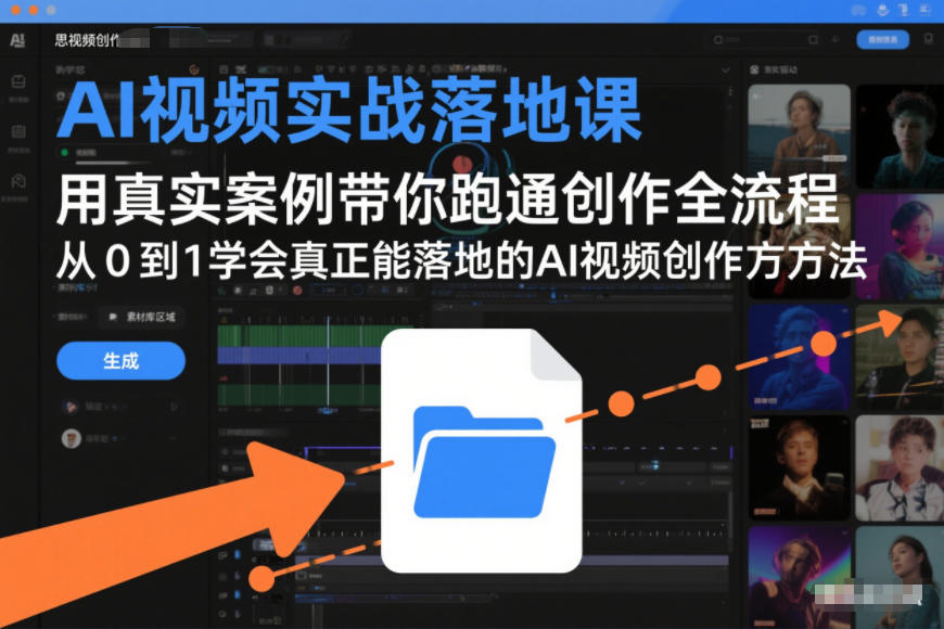 AI视频实战落地课，用真实案例带你跑通创作全流程，从0到1学会真正能落地的AI视频创作方法-chywc
