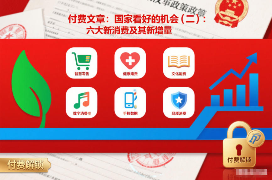 付费文章：国家看好的机会(二)：六大新消费及其新增量-chywc