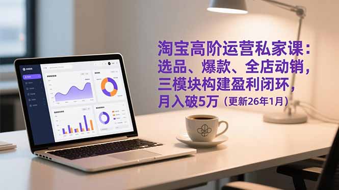 淘宝高阶运营私家课：选品、爆款、全店动销，三模块构建盈利闭环，月入破5万(更新26年1月-chywc