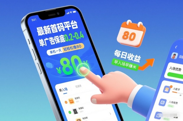 最新首码平台，单广告保底0.2-0.4，单机一天轻松撸80，早入场早賺米【揭秘】-chywc