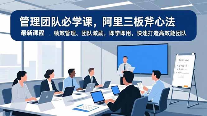 管理团队必学课，阿里三板斧心法、绩效管理、团队激励，即学即用，快速打造高效能团队-chywc