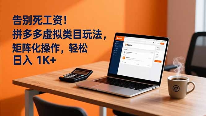 告别死工资！拼多多虚拟类目玩法，矩阵化操作，轻松日入 1K+-chywc