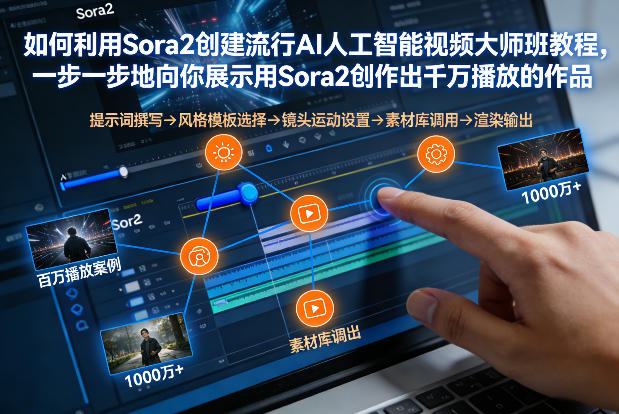 如何利用Sora2创建流行AI人工智能视频大师班，一步一步地向你展示用Sora2创作出千万播放的作品-chywc