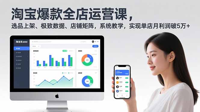 淘宝爆款全店运营课2.0，选品上架、极致数据、店铺矩阵，系统教学，实现单店月利润破5万+-chywc