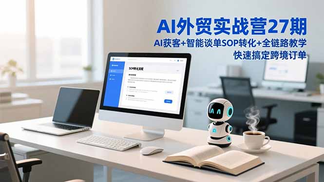 AI外贸实战营27期，AI获客+智能谈单+SOP转化+全链路教学，快速搞定跨境订单-chywc