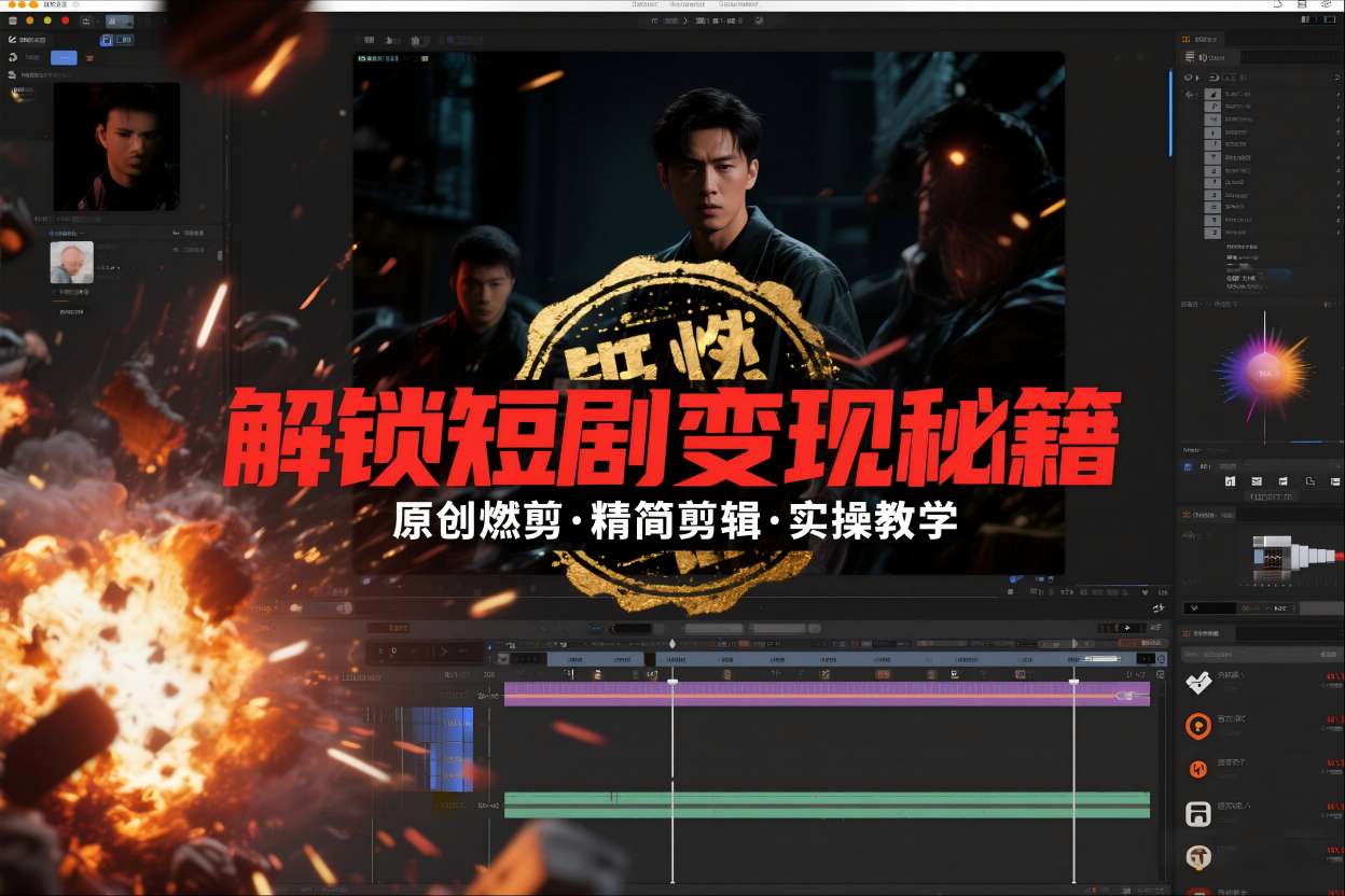 短剧拉新之原创燃剪精简剪辑实操课，解锁短剧变现秘籍-chywc