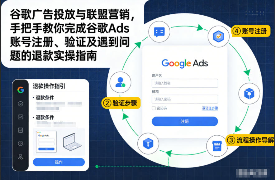 谷歌广告投放与联盟营销，手把手教你完成谷歌Ads账号注册、验证及遇到问题的退款实操指南-chywc