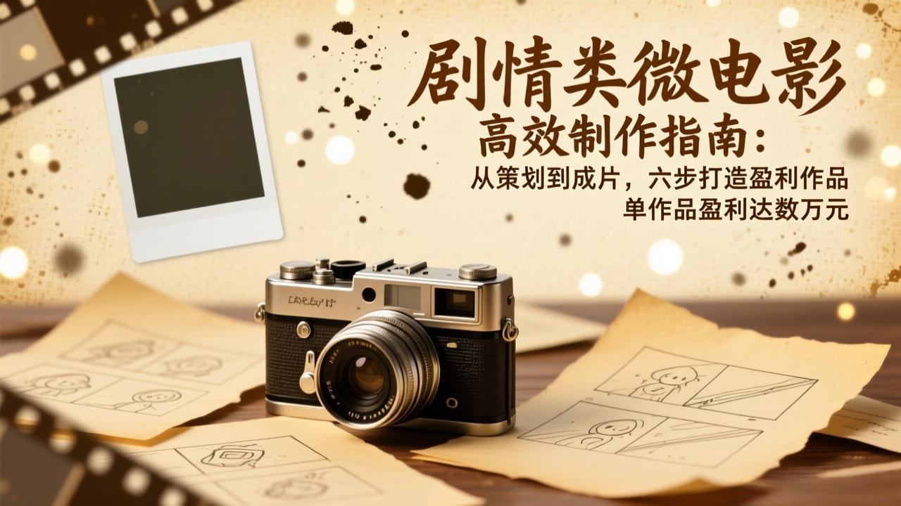 剧情类微电影高效制作指南：从策划到成片，六步打造盈利作品，单作品盈利达数万元-chywc