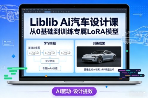 Liblib Ai汽车设计课，从0基础文生图，到教你训练专属设计和风格LoRA模型-chywc