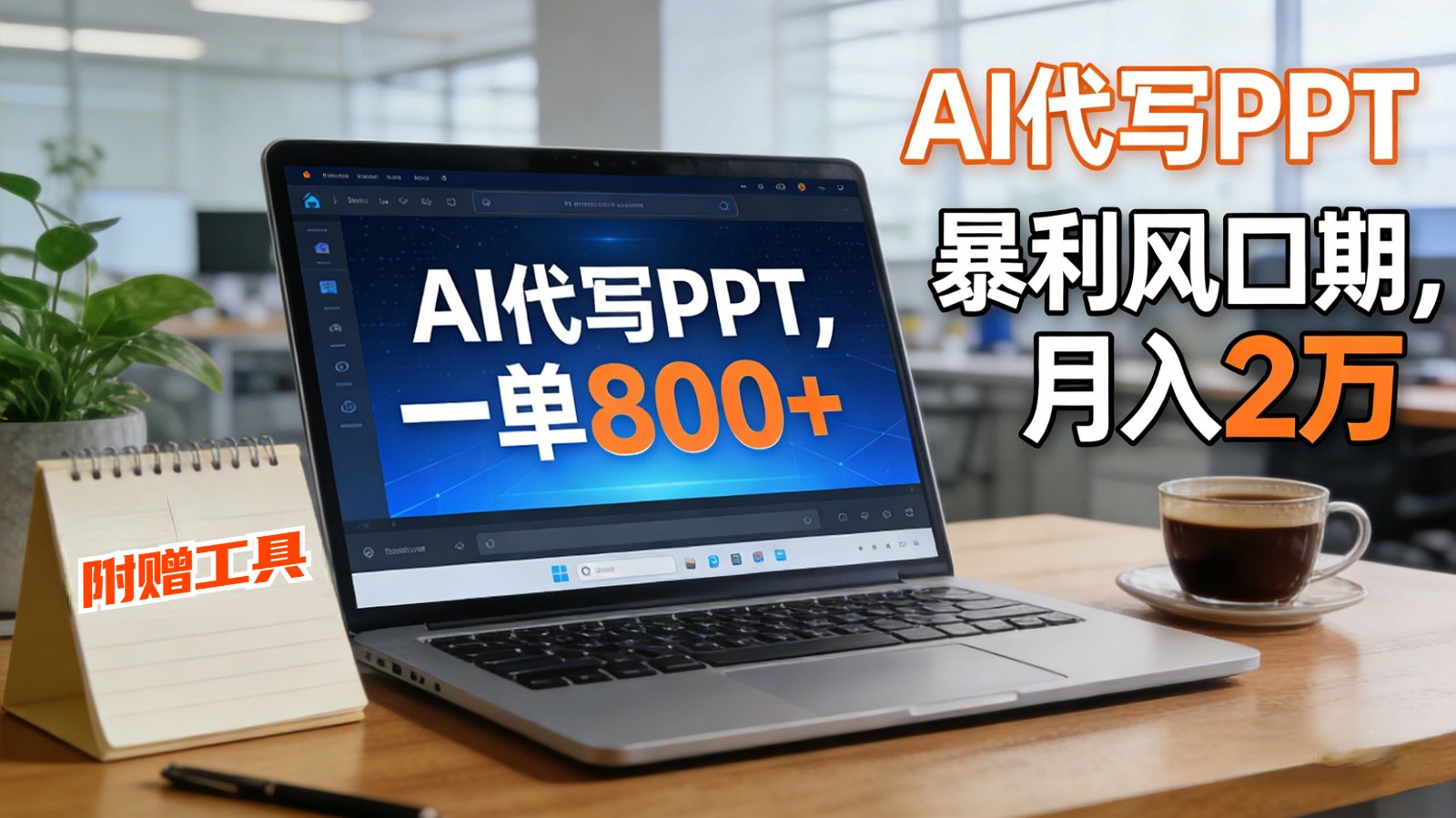 AI 代写做 PPT！一单狂赚 800+，风口期月入 2 万(工具 + 提示词直接送)-chywc
