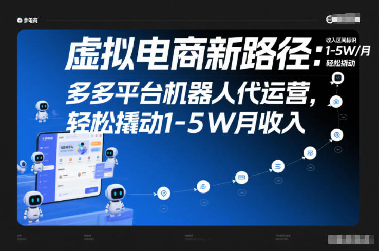 虚拟电商新路径：多多平台机器人代运营，轻松撬动1-5W月收入【揭秘】-chywc
