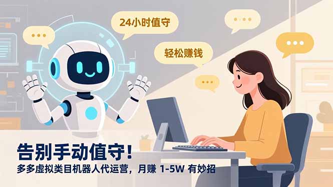 告别手动值守！多多虚拟类目机器人代运营，月赚 1-5W 有妙招-chywc