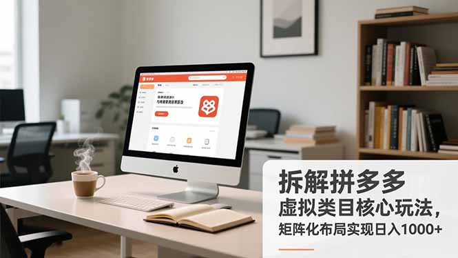 拆解拼多多虚拟类目核心玩法，矩阵化布局实现日入1000+-chywc