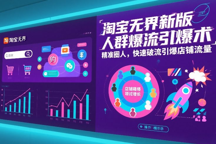 淘宝无界新版人群爆流引爆术，精准圈人，快速破流引爆店铺流量-chywc
