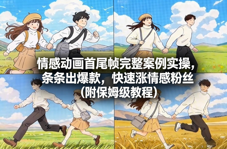 情感动画首尾帧完整案例实操，条条出爆款，快速涨情感粉丝(附保姆级教程)-chywc