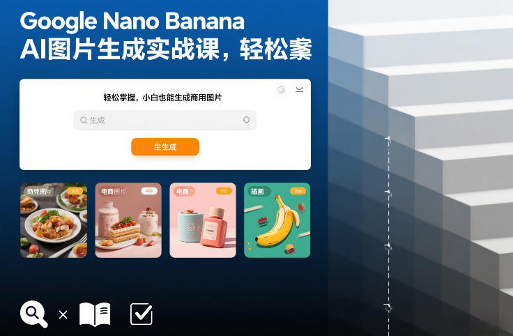 Google Nano Banana AI图片生成实战课，轻松掌握，小白也能生成商用图片-chywc