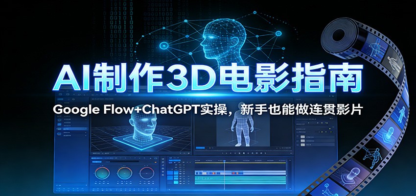 AI制作3D电影指南：Google Flow+ChatGPT实操，新手也能做连贯影片-chywc