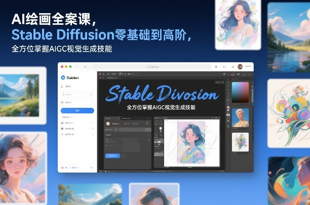 AI绘画全案课，Stable Diffusion零基础到高阶，全方位掌握AIGC视觉生成技能-chywc